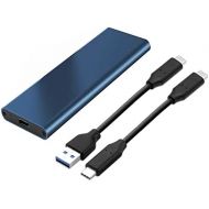 BitcoinMerch.com - External M.2 M2 PCIE NVMe Enclosure to USB Type C 3.1 Hard Disk Drive HDD Case (Blue)