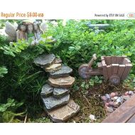 BitsyNest SALE Rock Staircase, Rock Steps, Fairy Garden, Miniature Gardening Accessory, Yard Decor