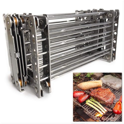  Bitty Big Q 316 Stainless Steel Ultra Compact Portable Lightweight Camping Grill
