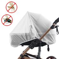 Biubee 2 Pcs Stroller Nets- Portable Baby Mosquito Net Toddler Insect Shield Cover Bug Protection for Carrier, Cradle, Carseat(White, 2 Size)