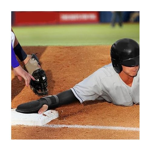  Durable Sliding Baseball Mitt Youth Adult with UV Sun Protection Arm Sleeves, Sliding Glove for Baseball Softball with Elastic Adjustable Wrist Compression Strap, Right Hand