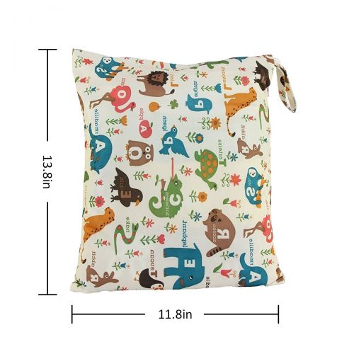  [아마존베스트]Biubee 3 Pack Wet Dry Cloth Diaper Bags - Baby Waterproof Washable Reusable Hanging Diaper Organizer