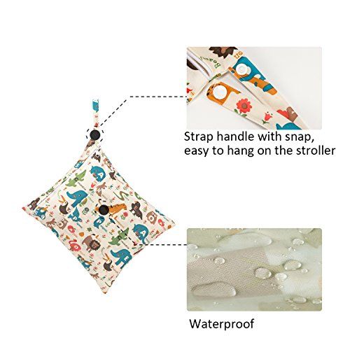  Biubee 3 Pack Wet Dry Cloth Diaper Bags - Baby Waterproof Washable Reusable Hanging Diaper Organizer