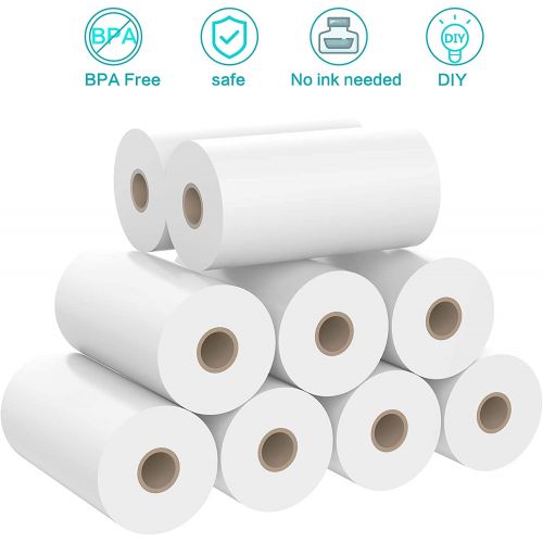  Biubee 9 Rolls Kids Instant Camera Refill Print Paper- Photo Printer Thermal Paper Rolls Instant Print Camera Refill Paper for Kids Instant Camera Favors Supplies