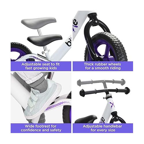  Aluminum Balance Bike for Kids and Toddlers - (Lightweight - 4LBS) - Toddler Bike - No Pedal Sport Training Bicycle - Bikes for 2, 3, 4, 5 Year Old - Purple