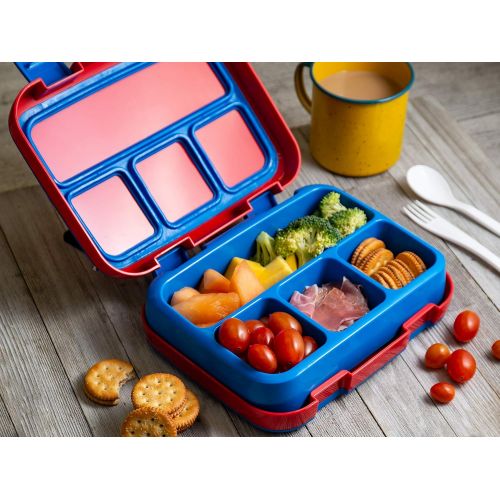  [아마존베스트]Bizz Large Travel Bento Box Set Lunch Boxes with Utensils, Removable Microwaveable, Dishwasher Safe Tray (2-Pack) Lunchbox Portable Portion Control Meal Prep Containers Reusable BP