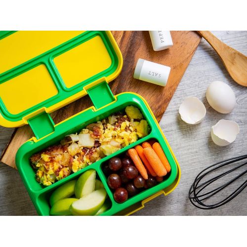  [아마존베스트]Bizz Large Travel Bento Box Set Lunch Boxes with Utensils, Removable Microwaveable, Dishwasher Safe Tray (2-Pack) Lunchbox Portable Portion Control Meal Prep Containers Reusable BP