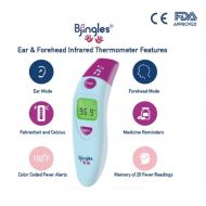 Bjingles Digital Ear and Forehead Infrared Medical Thermometer - Ideal to Check Fever for Baby,...