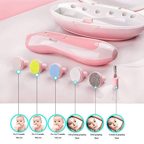  [아마존베스트]B&K Glopole Baby Nail Trimmer File with Light - Safe Electric Nail Clippers Kit for Newborn Infant Toddler Kids Toes...