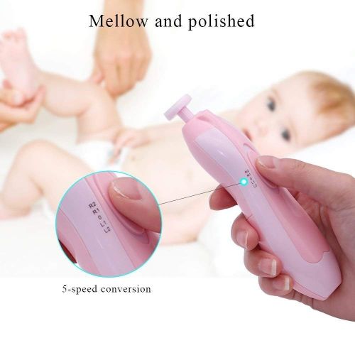  [아마존베스트]B&K Glopole Baby Nail Trimmer File with Light - Safe Electric Nail Clippers Kit for Newborn Infant Toddler Kids Toes...