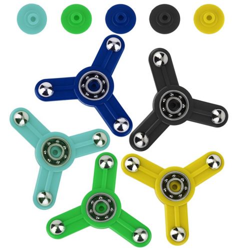  Black Tri-Spinner Toy Plastic Hand Spinner Finger Spinner Toys For Adults Kids