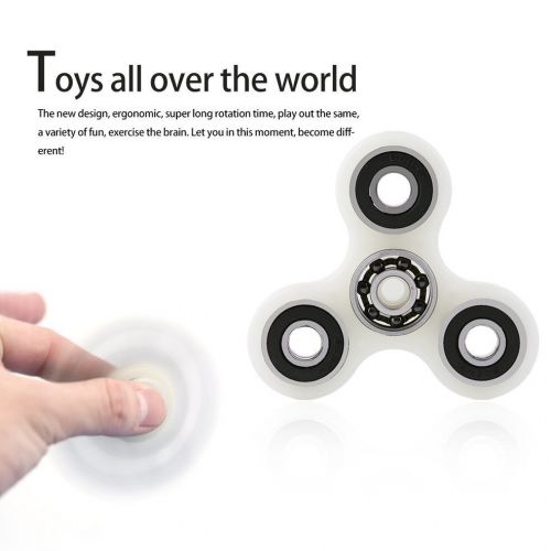  Black Full Set Fingertip Spiral Hand Spinner Finger Luminous Attractive Shell