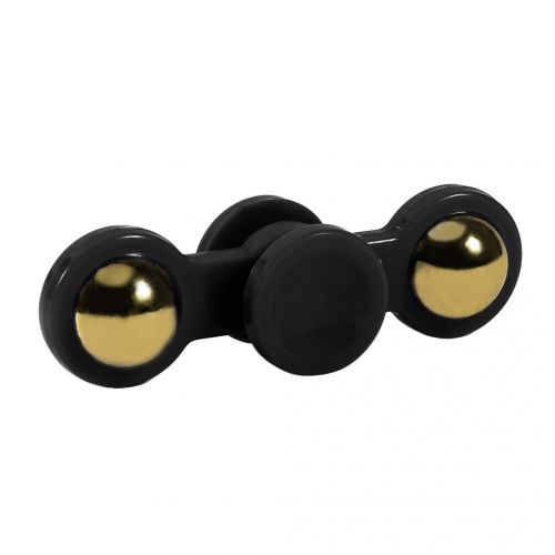  Black Two Ball Metal Bearing Hand Spinner Toy Anti Stress Autism ADHD Fingertip Toy