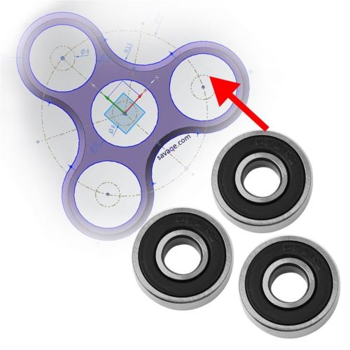  Black Hand Spinner Super Fast Long Lasting Finger Spinner For Autism ADHD Toy