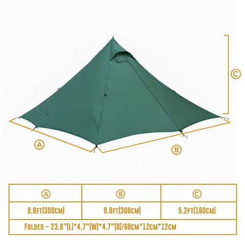  Black Orca Wild Haven Double Tent with Stovepipe Hole