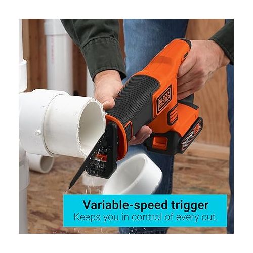  BLACK+DECKER 20V MAX* POWERCONNECT 7/8 in. Cordless Reciprocating Saw (BDCR20B)