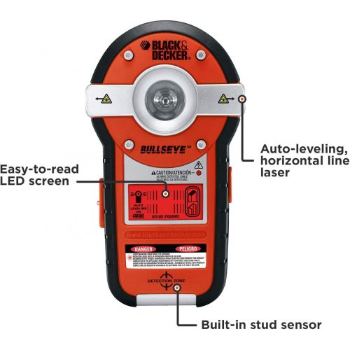  BLACK+DECKER Line Laser, Auto-leveling with Stud Sensor (BDL190S)