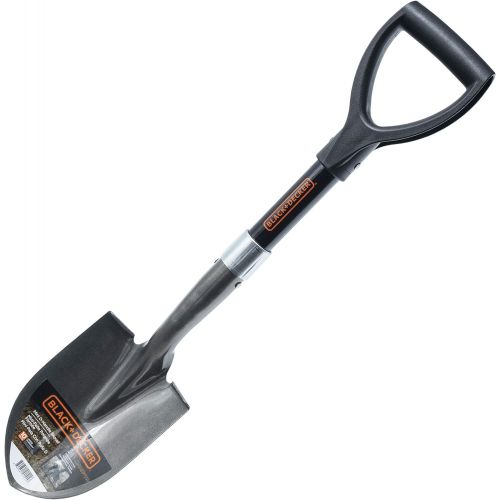  Black & Decker BD1515 D-Handle Mini Garden Shovel, 26 in, Black