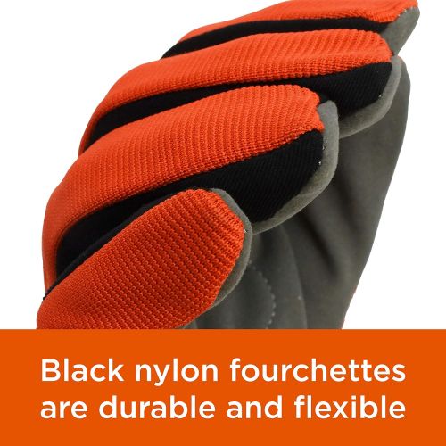  Black & Decker BD505L Easy-Fit All Purpose Glove,Black/Red