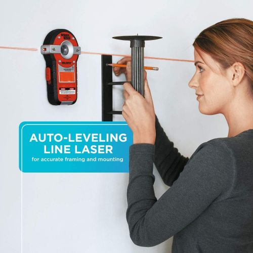  [아마존베스트]BLACK+DECKER Line Laser, Auto-leveling with Stud Sensor (BDL190S),Black/Orange