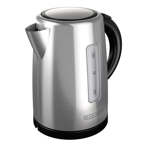  Black & Decker BLACK+DECKER 1.7L Cordless Kettle, Silver, KE2000SD