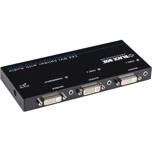  Black Box 1x2 DVI-D Splitter with Audio & HDCP
