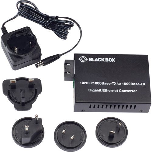  Black Box Pure Networking Gigabit Ethernet Single Mode SC Fiber Media Converter