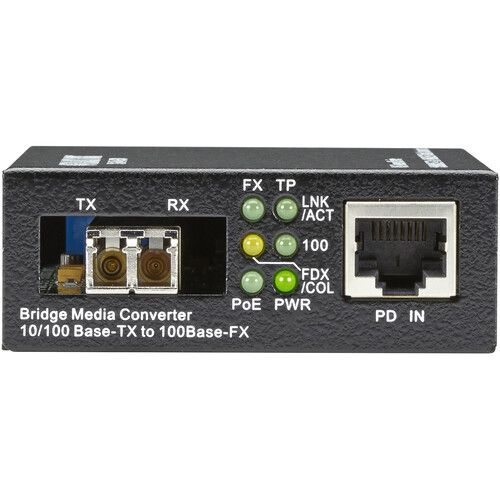  Black Box LPD504A 100 Mb/s RJ45 to Multi-Mode Fiber Media Converter