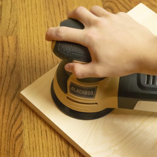  BLACKBOX BB-ROS1 5 Inch Random Orbit Sander, 6 Variable Speed Electric Sander, Sander Machine with Efficient Dust Collection System, Orbital Sanders for Woodworking Ideal for Home