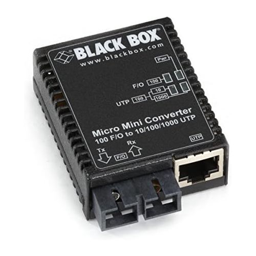  Black Box MED CONV 101001000 Copper to 100Mbps DUP Fiber SM 1310nm 30km SC