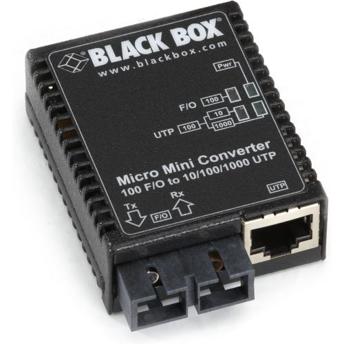  Black Box MED CONV 101001000 Copper to 100Mbps DUP Fiber SM 1310nm 30km SC