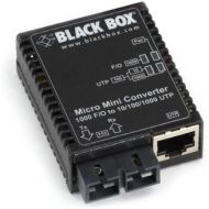 BLACK Black Box Micro Mini Media Converter, 10-100-1000-Mbps Copper to 1000-Mbps Duplex Fiber, Single-mode, 1310-nm, 12 km, SC