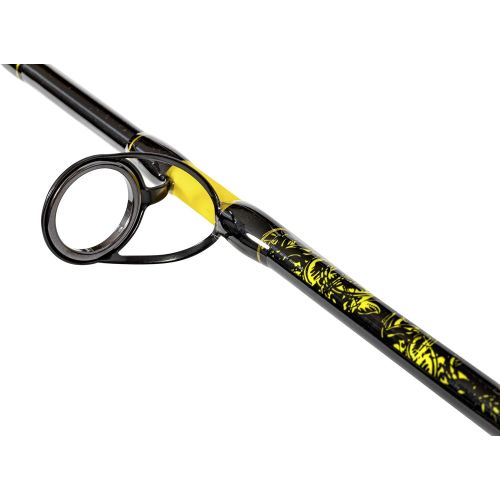  [아마존베스트]Black Cat Premium Catfish Rod Perfect Passion Spin Fishing Rod Spinning Rod Catfish Fishing Catfish Rod Casting Weight 60-200 g Black/Yellow 2.70 m