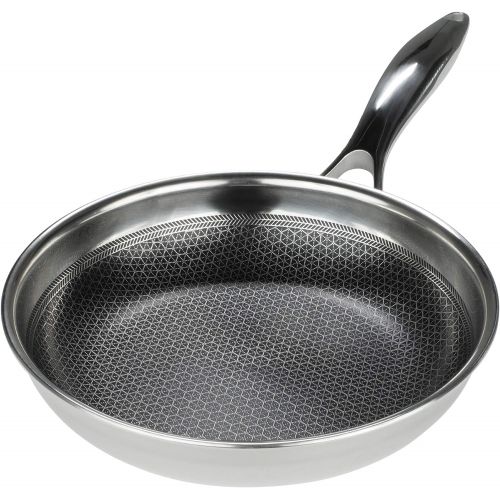  [아마존베스트]Black Cube Hybrid Stainless Steel Frying Pan with Nonstick Coating, Oven-Safe Cookware, 8 Inches