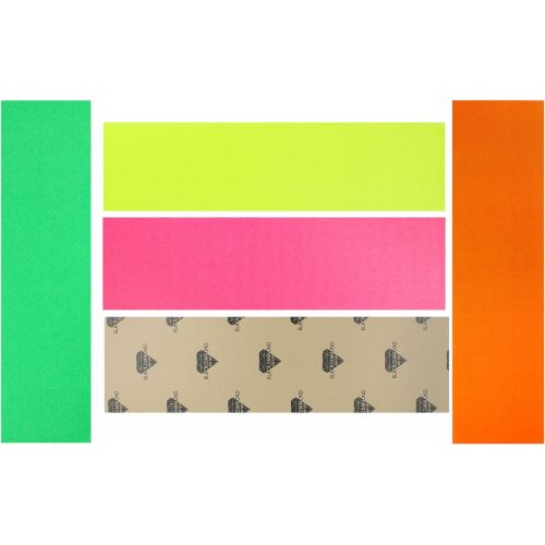  Black Diamond Skateboard Grip Tape 4 Sheets NEON Colors 9 in