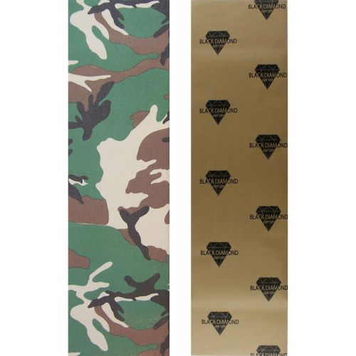  Black Diamond Sheet of Skateboard Grip Tape 9 x 33 (Camo)