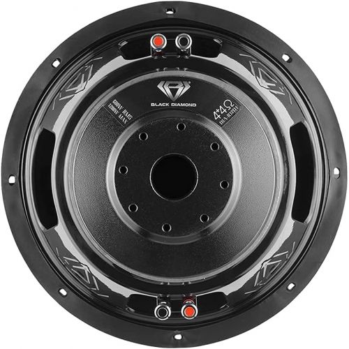  Black Diamond DIA-R12D4 12 Inch Car Audio Subwoofer 1200 Watts Dual Voice Coil 4+4 Ohms (1 Speaker)