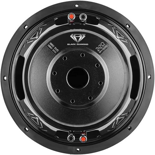  Black Diamond DIA-R12D2 12 Inch Car Audio Subwoofer 1200 Watts Dual Voice Coil 2+2 Ohms (1 Speaker)