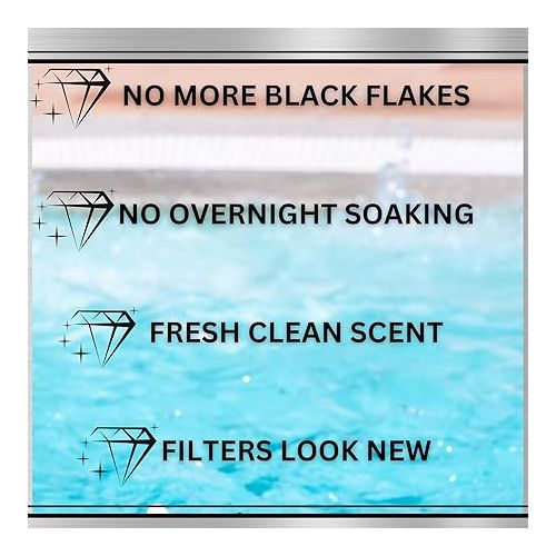  Black Diamond Stoneworks Ultimate Spa Filter Cleaner Fast-Acting Spray. Instant Clean for Hot Tub & Pool Filters Leaving Behind no Sticky Residue. Prolongs Filter Life and Pool Equipment. No Soaking