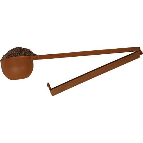  Black Duck Brand Set of 6 Coffee Toned Coffee Ground Scoopers 1 1/4 TBSP Scoop With Bag Clip! A Must-Have for Any Coffee Lover! (6)