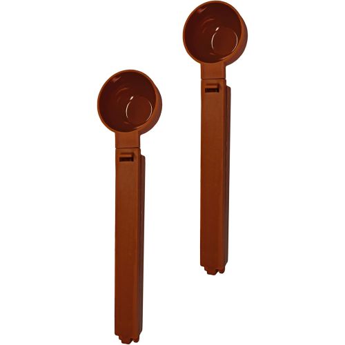  Black Duck Brand Set of 6 Coffee Toned Coffee Ground Scoopers 1 1/4 TBSP Scoop With Bag Clip! A Must-Have for Any Coffee Lover! (6)