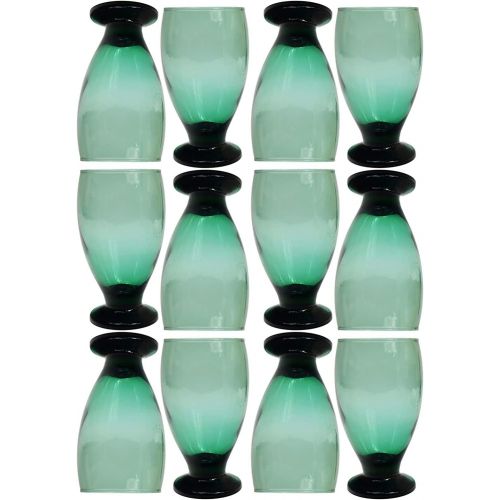  [아마존베스트]Black Duck Brand Set of 12 Glass Water Goblets (Cobalt)