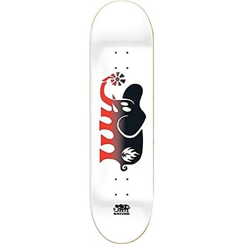  Black Label Skateboards Elephant Fade White/Black/Red Skateboard Deck - 8.5 x 32.38