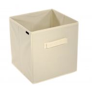 Black Label Goods Foldable Fabric Storage Cubes. Basket Organization. Bin Organization. (6, Beige)
