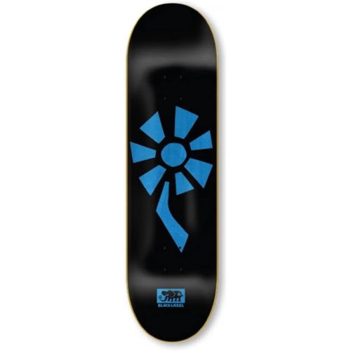  Black Label Skateboards Black Label Skateboard Deck Flower Power Black/Blue 8.5 x 32.38