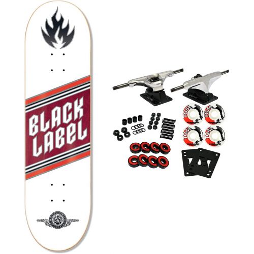  Black Label Skateboards Black Label Skateboard Complete Top Shelf Knockout Burgundy Stain 8.25 x 32.12
