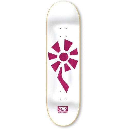  Black Label Skateboards Black Label Skateboard Deck Flower Power White/Pink 8.25 x 32.12