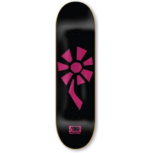  Black Label Skateboards Black Label Skateboard Deck Flower Power Black/Pink 8.25 x 32.12