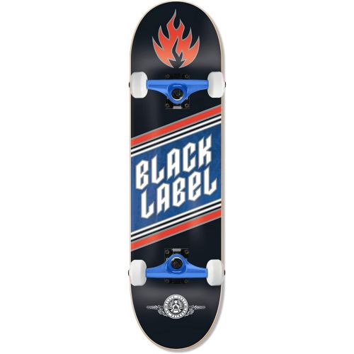  Black Label Skateboards Assembly Top Shelf Knockout Blue Stain 8.5 inches x 32.38 inches Complete