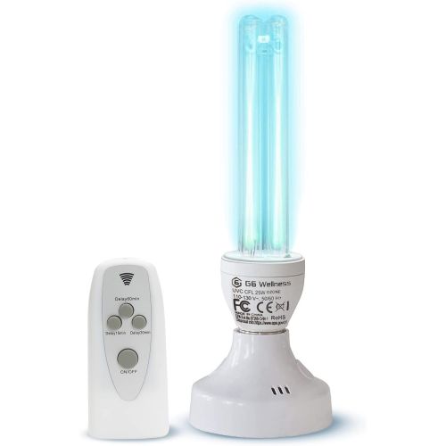  Black Magic 3D Ozone UV Germicidal Light Sanitizer UVC Ultraviolet Lamp E26 Bulb with Stand and Remote Lamp